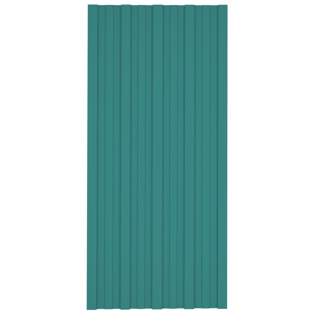 vidaXL Panouri pentru acoperiș 36 buc. verde 100x45 cm oțel galvanizat vidaXL Panouri pentru acoperiș 36 buc. verde 100x45 cm oțel galvanizat
