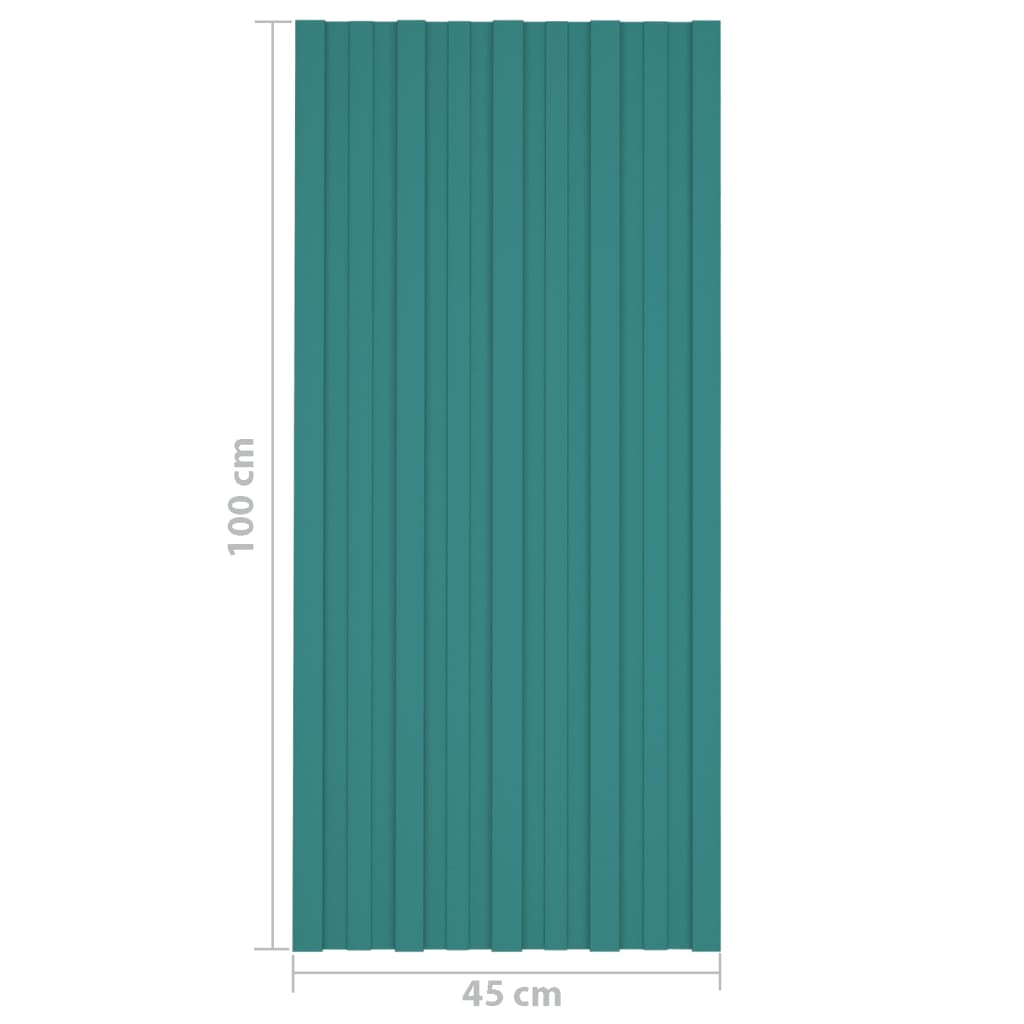 vidaXL Panouri pentru acoperiș 36 buc. verde 100x45 cm oțel galvanizat vidaXL Panouri pentru acoperiș 36 buc. verde 100x45 cm oțel galvanizat