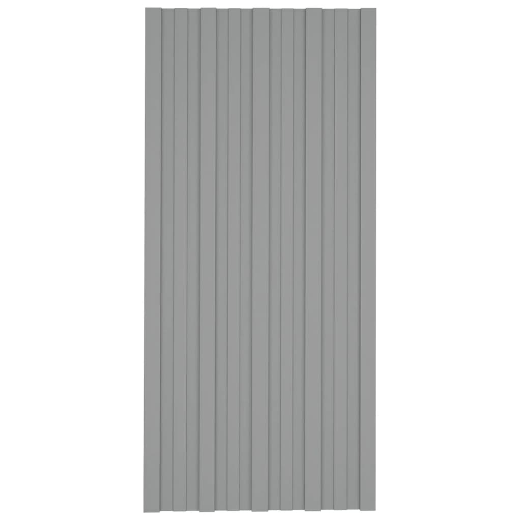 vidaXL Panouri pentru acoperiș 12 buc. gri 100x45 cm oțel galvanizat vidaXL Panouri pentru acoperiș 12 buc. gri 100x45 cm oțel galvanizat