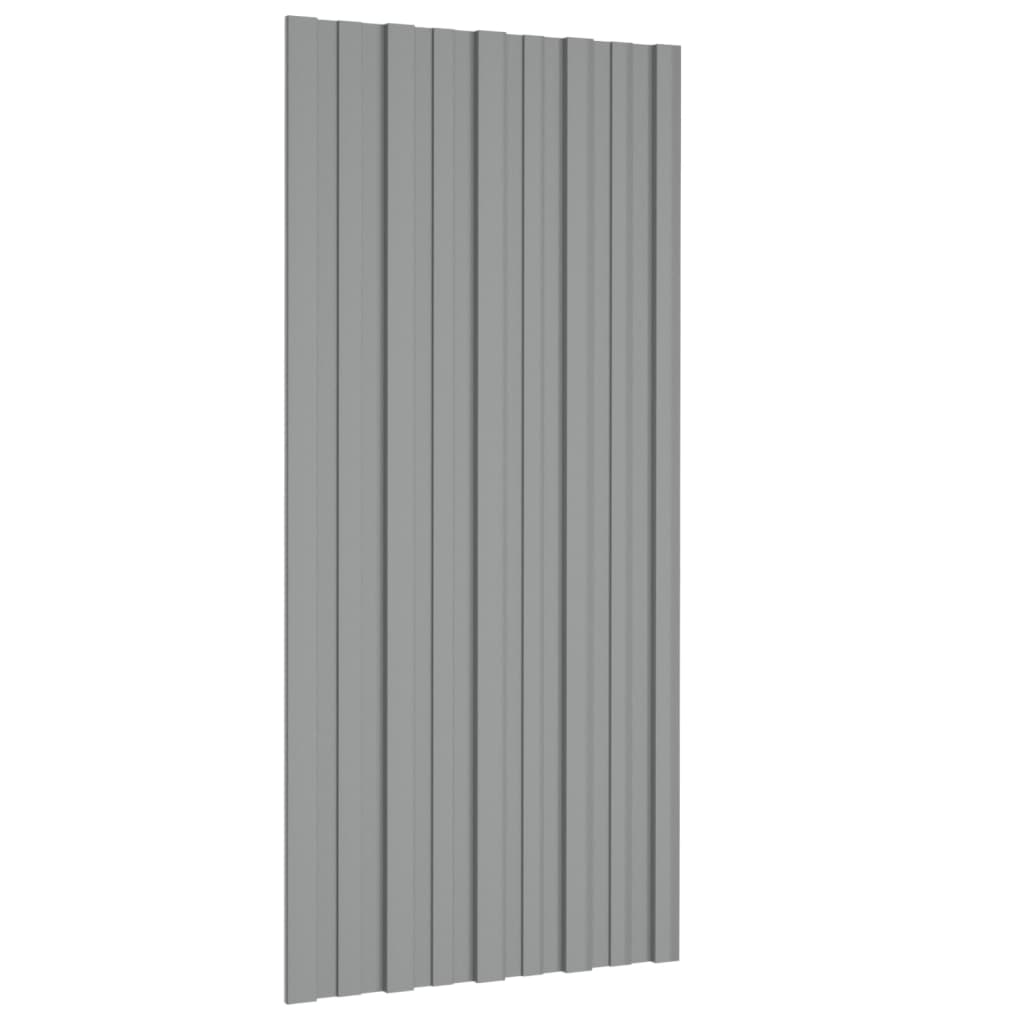 vidaXL Panouri pentru acoperiș 36 buc. gri 100x45 cm oțel galvanizat vidaXL Panouri pentru acoperiș 36 buc. gri 100x45 cm oțel galvanizat