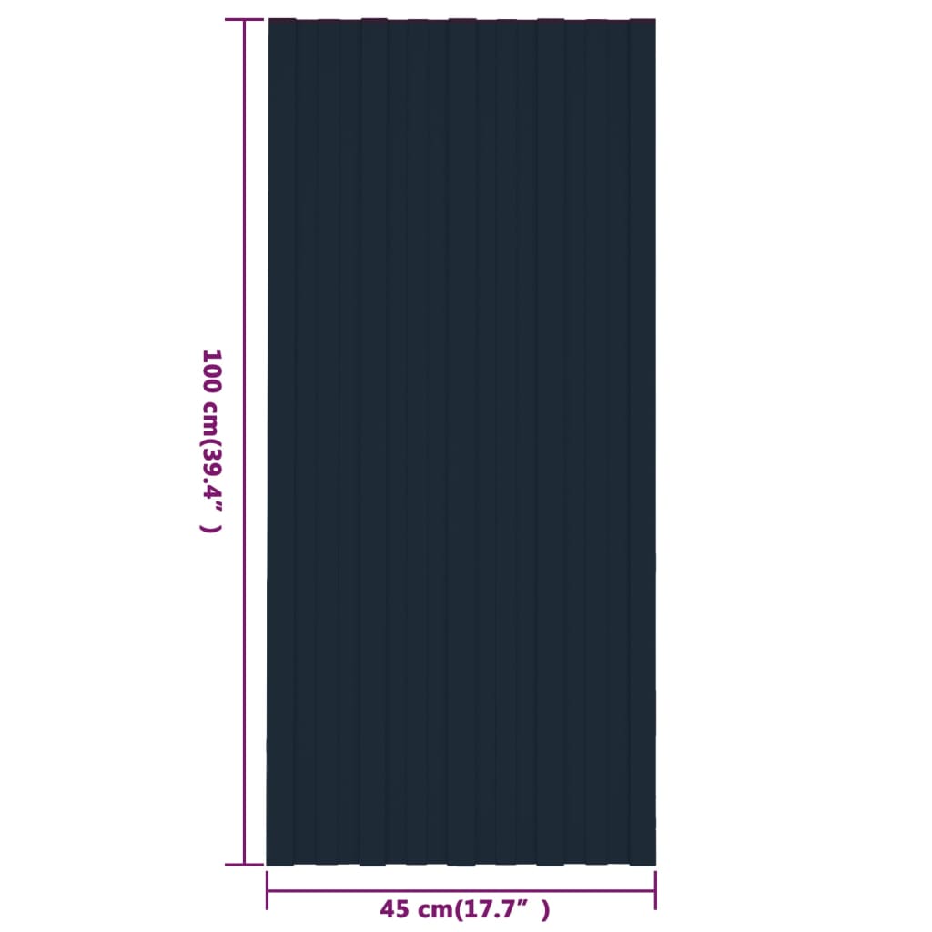 vidaXL Panouri acoperiș 36 buc. antracit 100x45 cm oțel galvanizat vidaXL Panouri acoperiș 36 buc. antracit 100x45 cm oțel galvanizat
