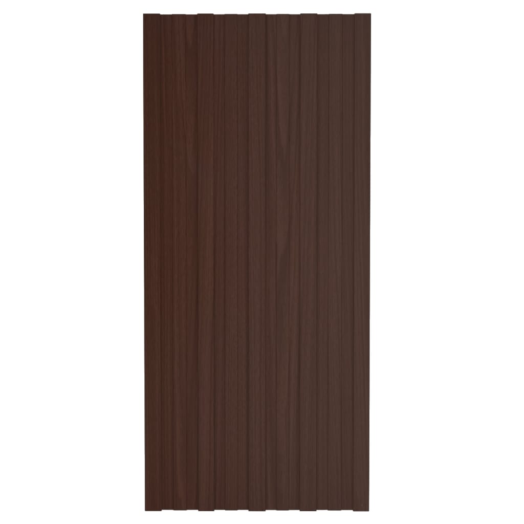 vidaXL Panouri pentru acoperiș 12 buc. maro 100x45 cm oțel galvanizat vidaXL Panouri pentru acoperiș 12 buc. maro 100x45 cm oțel galvanizat