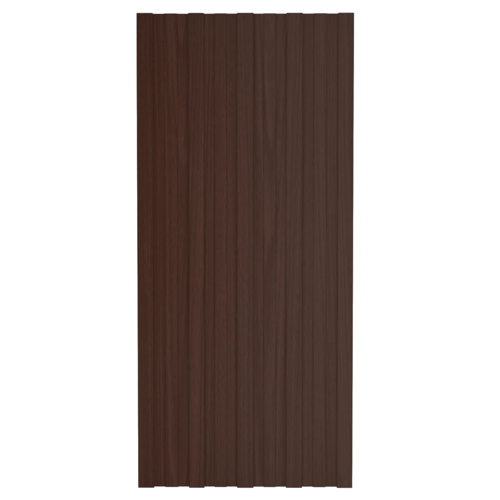 vidaXL Panouri pentru acoperiș 36 buc. maro 100x45 cm oțel galvanizat vidaXL Panouri pentru acoperiș 36 buc. maro 100x45 cm oțel galvanizat