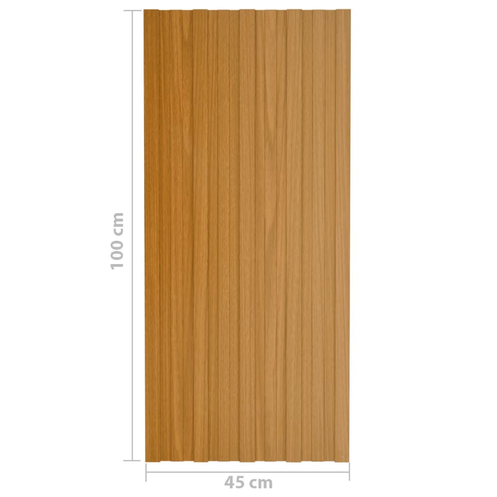 vidaXL Panouri acoperiș, 12 buc., natural, 100x45 cm, oțel galvanizat vidaXL Panouri acoperiș, 12 buc., natural, 100x45 cm, oțel galvanizat