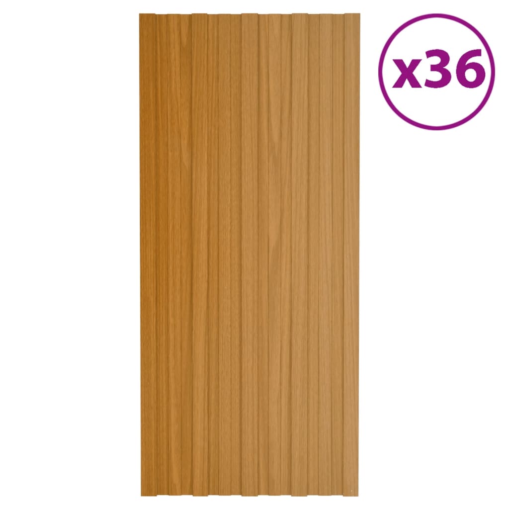vidaXL Panouri acoperiș, 36 buc., natural, 100x45 cm, oțel galvanizat vidaXL Panouri acoperiș, 36 buc., natural, 100x45 cm, oțel galvanizat