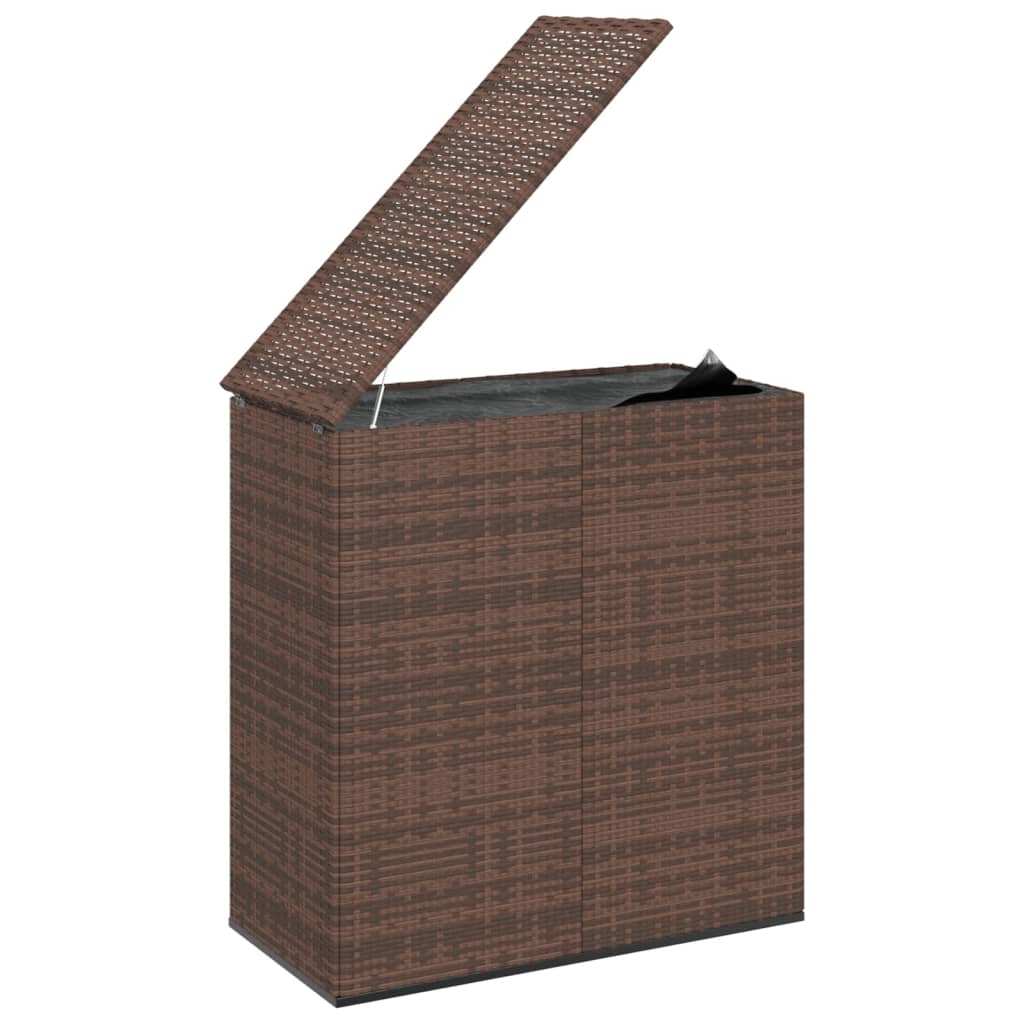 vidaXL Ladă grădină pentru perne, maro, 100x49x103,5 cm, ratan PE vidaXL Ladă grădină pentru perne, maro, 100x49x103,5 cm, ratan PE