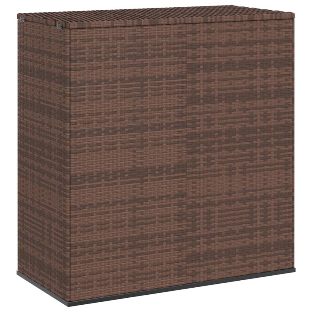 vidaXL Ladă grădină pentru perne, maro, 100x49x103,5 cm, ratan PE vidaXL Ladă grădină pentru perne, maro, 100x49x103,5 cm, ratan PE