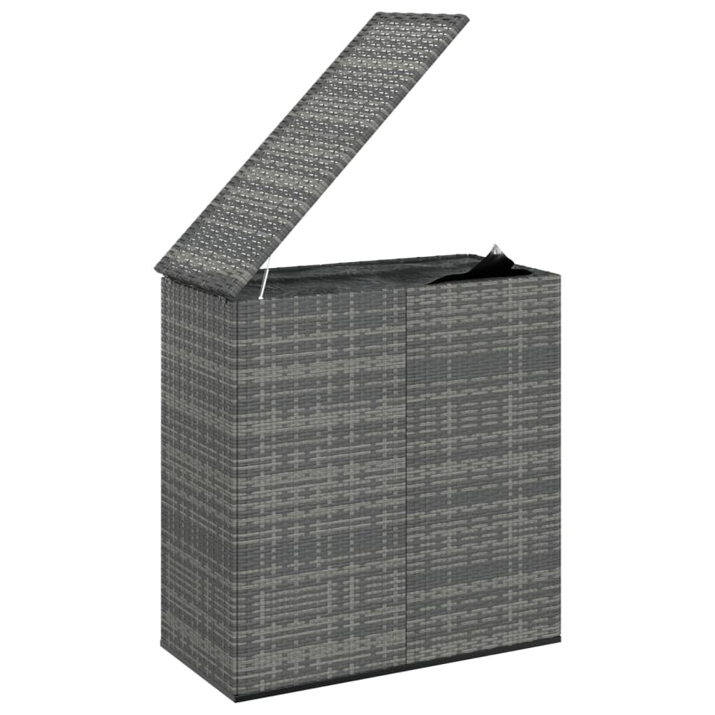 vidaXL Ladă grădină pentru perne, gri, 100x49x103,5 cm, ratan PE vidaXL Ladă grădină pentru perne, gri, 100x49x103,5 cm, ratan PE