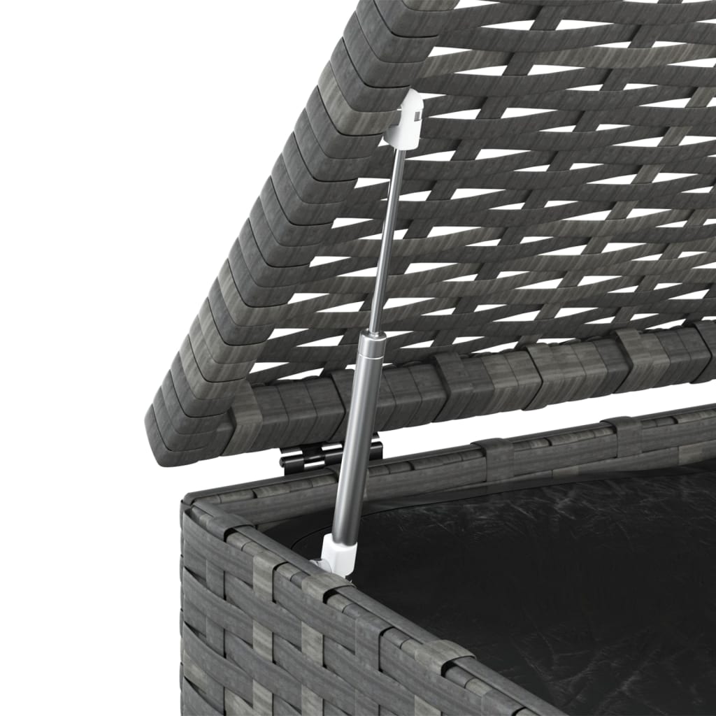 vidaXL Ladă grădină pentru perne, gri, 100x49x103,5 cm, ratan PE vidaXL Ladă grădină pentru perne, gri, 100x49x103,5 cm, ratan PE