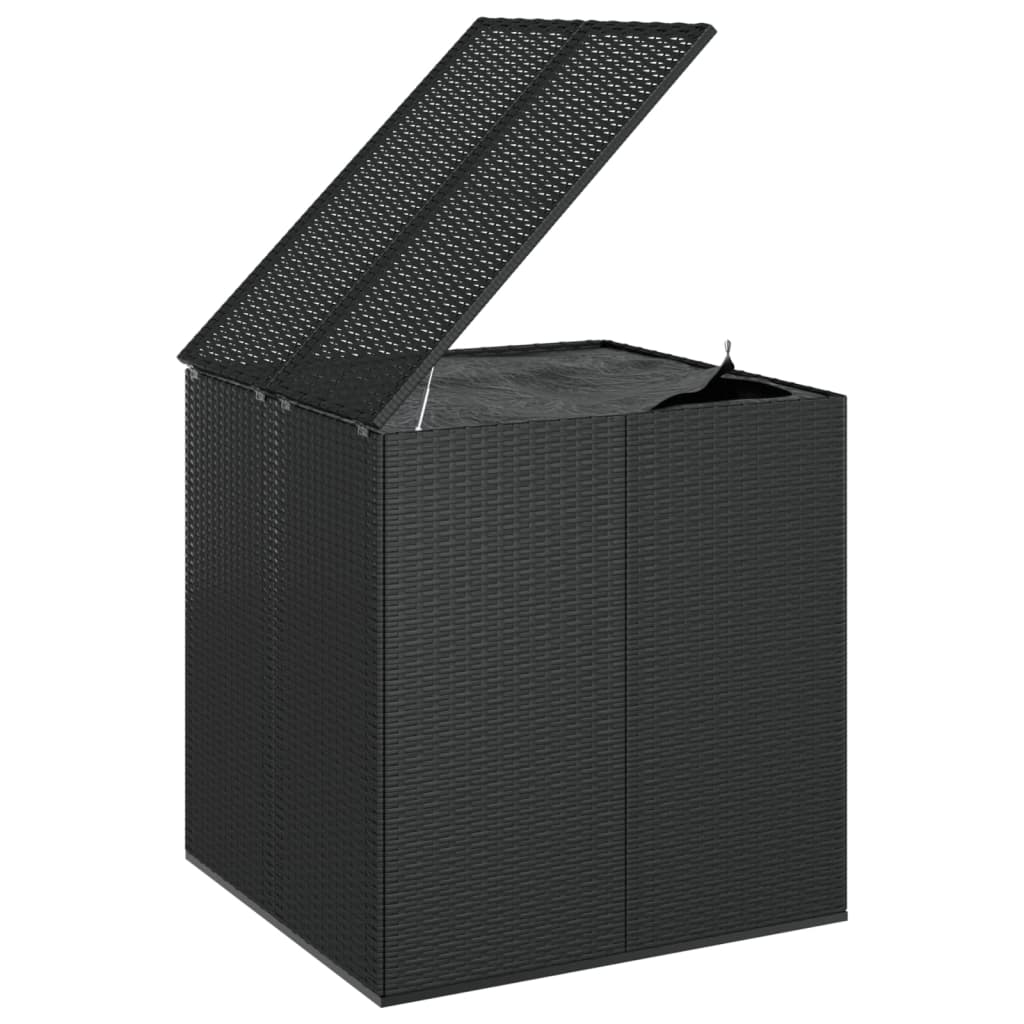 vidaXL Ladă grădină pentru perne, negru, 100x97,5x104 cm, ratan PE vidaXL Ladă grădină pentru perne, negru, 100x97,5x104 cm, ratan PE