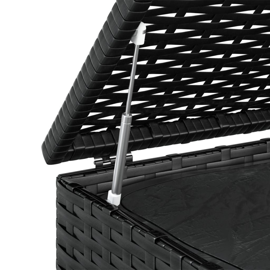 vidaXL Ladă grădină pentru perne, negru, 100x97,5x104 cm, ratan PE vidaXL Ladă grădină pentru perne, negru, 100x97,5x104 cm, ratan PE