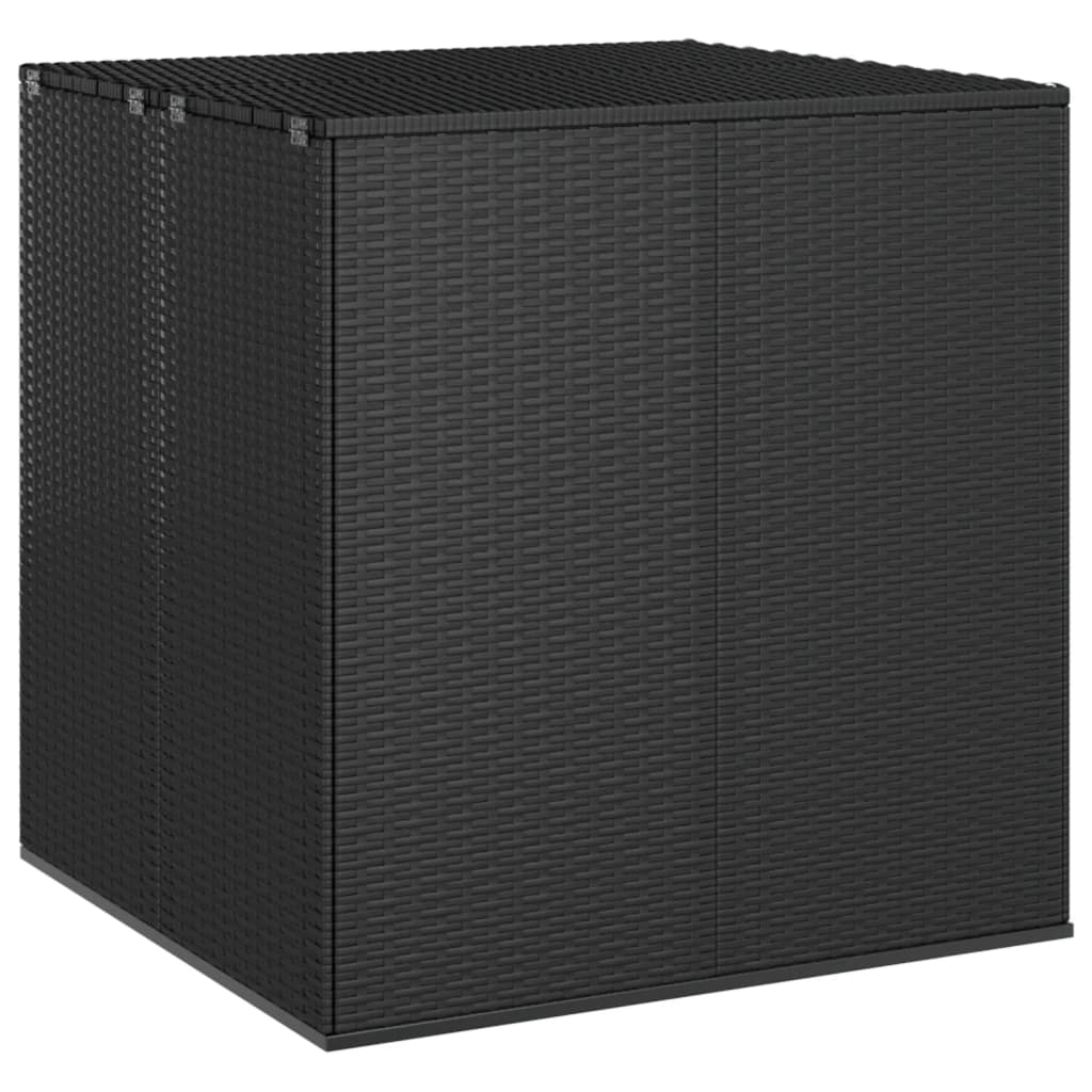 vidaXL Ladă grădină pentru perne, negru, 100x97,5x104 cm, ratan PE vidaXL Ladă grădină pentru perne, negru, 100x97,5x104 cm, ratan PE