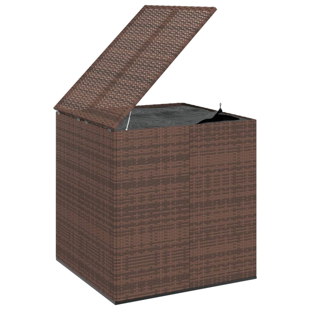 vidaXL Ladă grădină pentru perne, maro, 100x97,5x104 cm, ratan PE vidaXL Ladă grădină pentru perne, maro, 100x97,5x104 cm, ratan PE