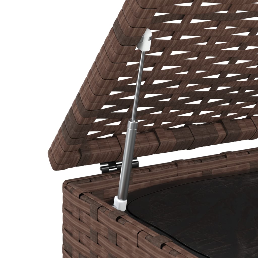 vidaXL Ladă grădină pentru perne, maro, 100x97,5x104 cm, ratan PE vidaXL Ladă grădină pentru perne, maro, 100x97,5x104 cm, ratan PE