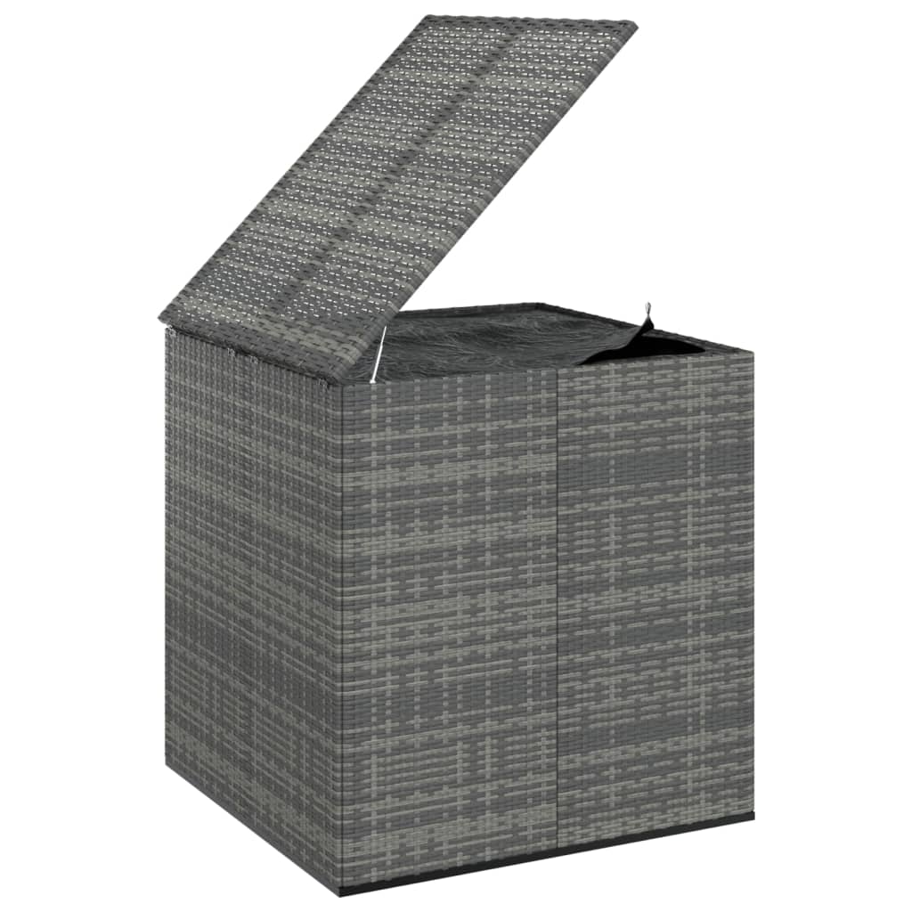 vidaXL Ladă grădină pentru perne, gri, 100x97,5x104 cm, ratan PE vidaXL Ladă grădină pentru perne, gri, 100x97,5x104 cm, ratan PE