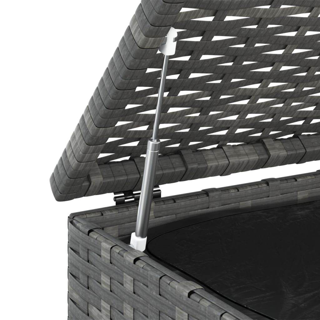 vidaXL Ladă grădină pentru perne, gri, 100x97,5x104 cm, ratan PE vidaXL Ladă grădină pentru perne, gri, 100x97,5x104 cm, ratan PE