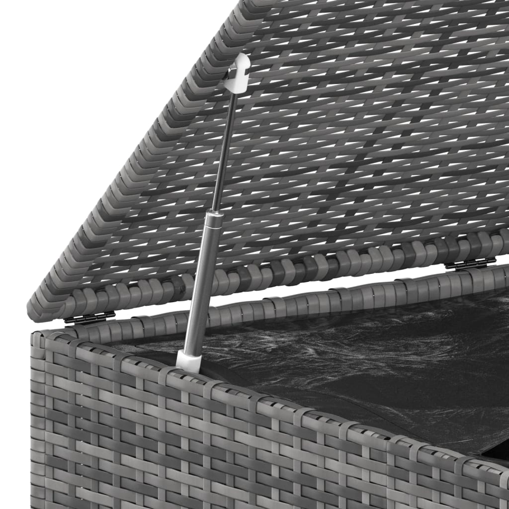 vidaXL Ladă grădină pentru perne, gri, 145x100x103 cm, ratan PE vidaXL Ladă grădină pentru perne, gri, 145x100x103 cm, ratan PE