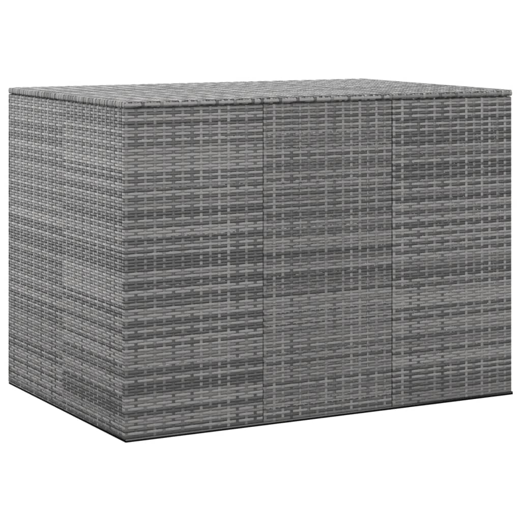 vidaXL Ladă grădină pentru perne, gri, 145x100x103 cm, ratan PE vidaXL Ladă grădină pentru perne, gri, 145x100x103 cm, ratan PE