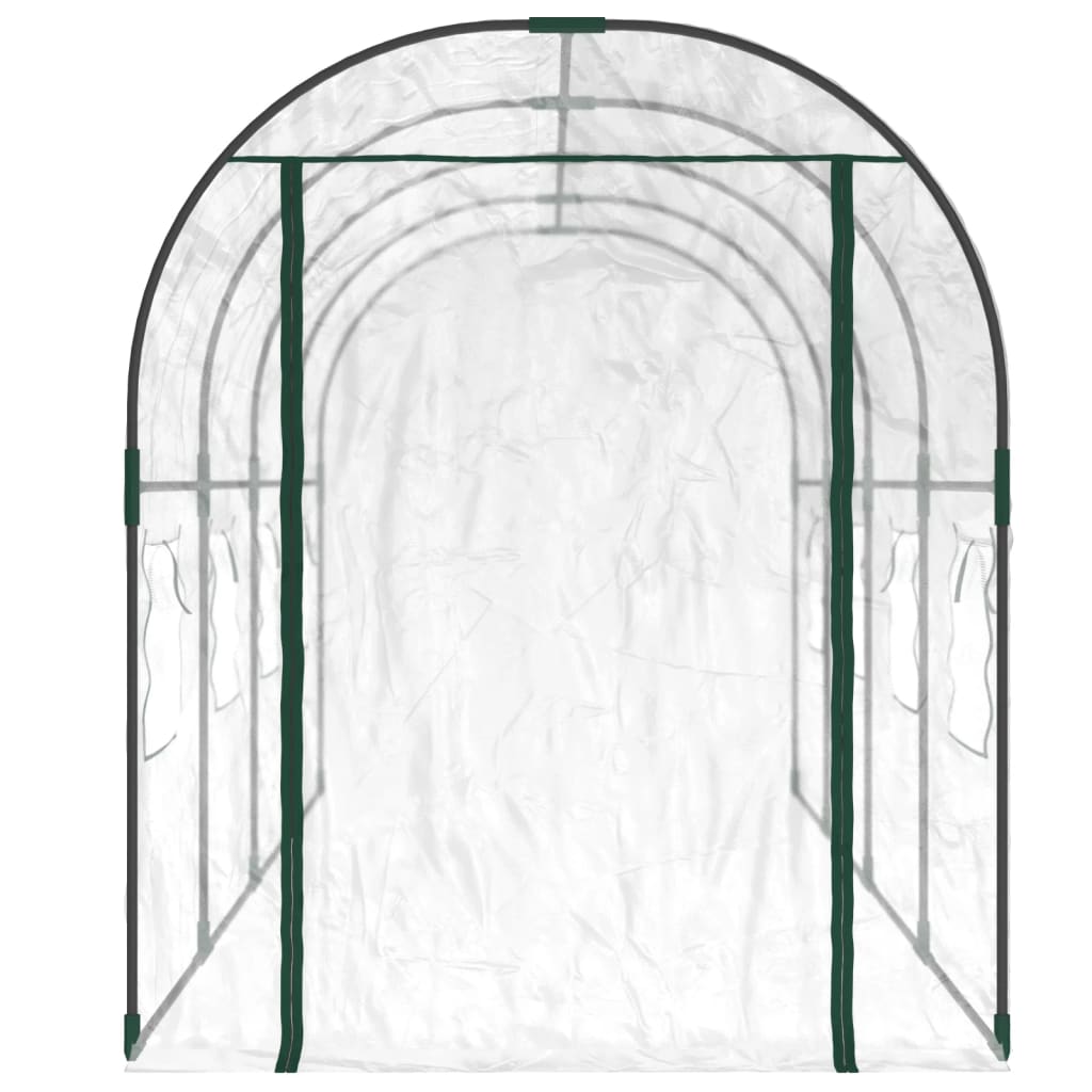 vidaXL Seră transparentă 160x400x190 cm PVC/oțel vopsit electrostatic vidaXL Seră transparentă 160x400x190 cm PVC/oțel vopsit electrostatic