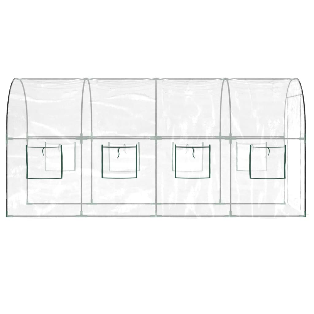 vidaXL Seră transparentă 160x400x190 cm PVC/oțel vopsit electrostatic vidaXL Seră transparentă 160x400x190 cm PVC/oțel vopsit electrostatic