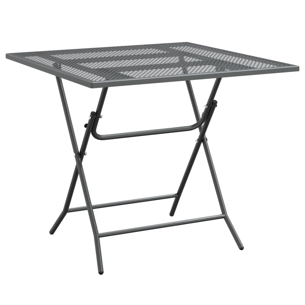 vidaXL Masă de grădină antracit 80x80x72 cm plasă metalică expandată vidaXL Masă de grădină antracit 80x80x72 cm plasă metalică expandată