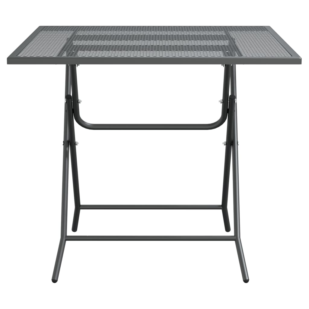 vidaXL Masă de grădină antracit 80x80x72 cm plasă metalică expandată vidaXL Masă de grădină antracit 80x80x72 cm plasă metalică expandată