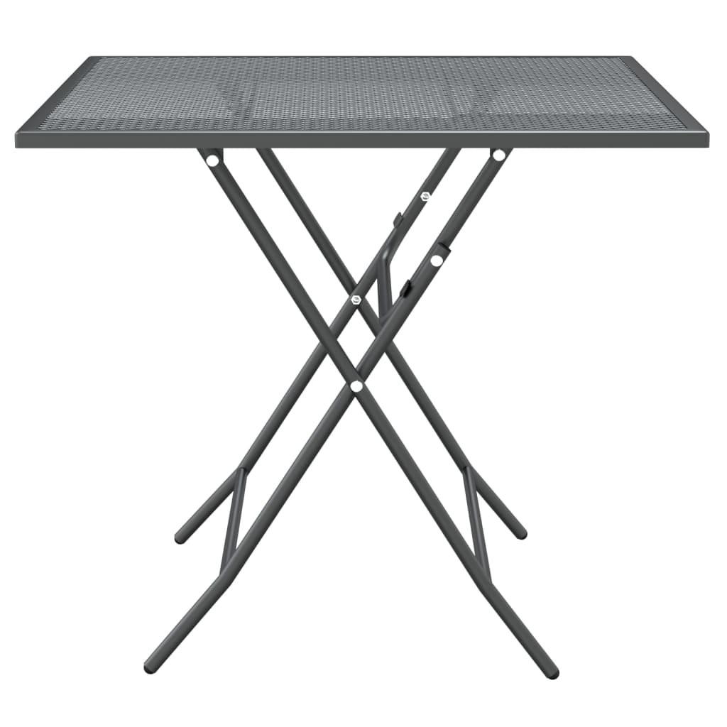 vidaXL Masă de grădină antracit 80x80x72 cm plasă metalică expandată vidaXL Masă de grădină antracit 80x80x72 cm plasă metalică expandată