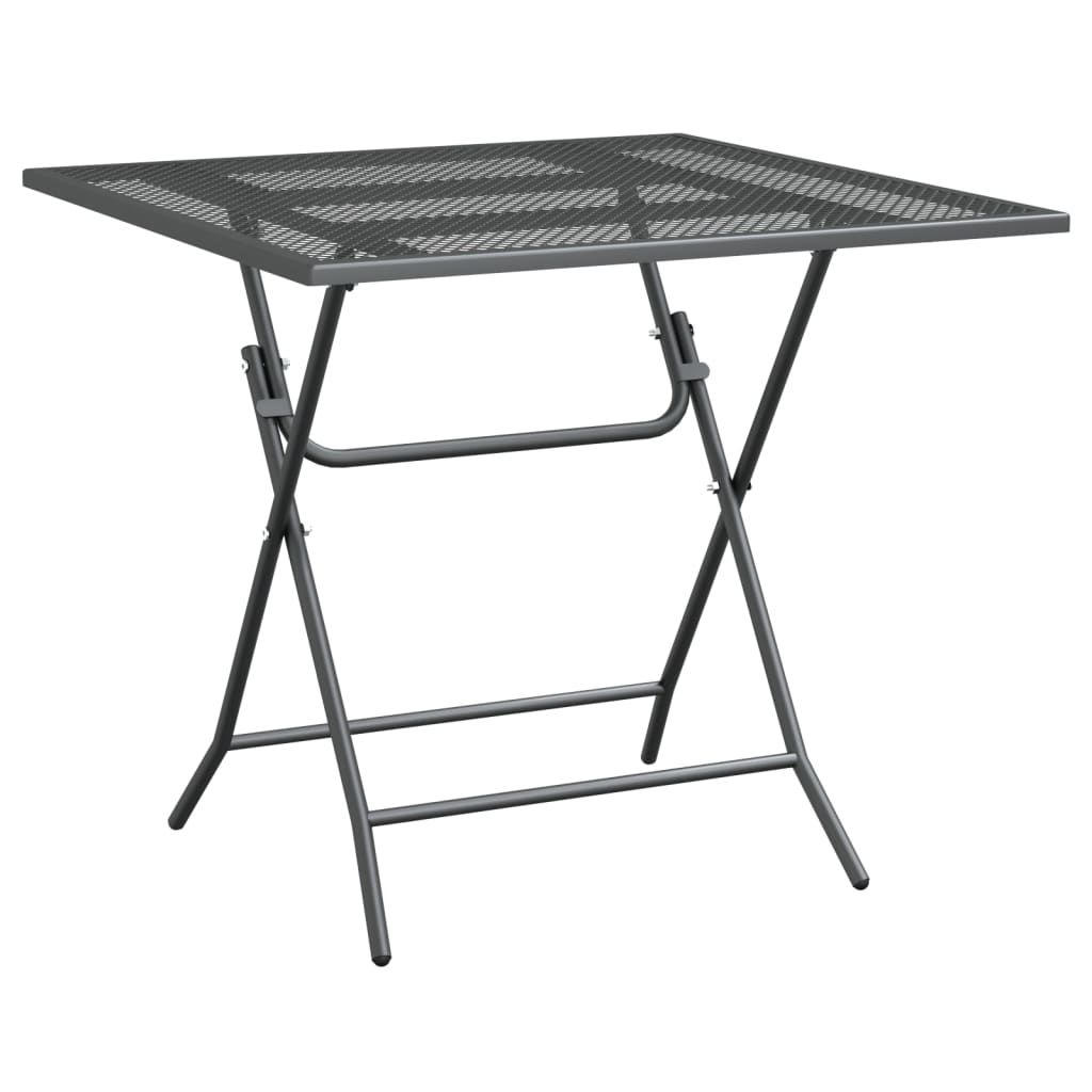 vidaXL Masă de grădină antracit 80x80x72 cm plasă metalică expandată vidaXL Masă de grădină antracit 80x80x72 cm plasă metalică expandată