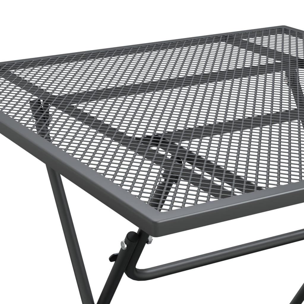 vidaXL Masă de grădină antracit 80x80x72 cm plasă metalică expandată vidaXL Masă de grădină antracit 80x80x72 cm plasă metalică expandată