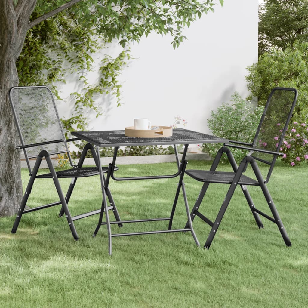 vidaXL Masă de grădină antracit 80x80x72 cm plasă metalică expandată vidaXL Masă de grădină antracit 80x80x72 cm plasă metalică expandată