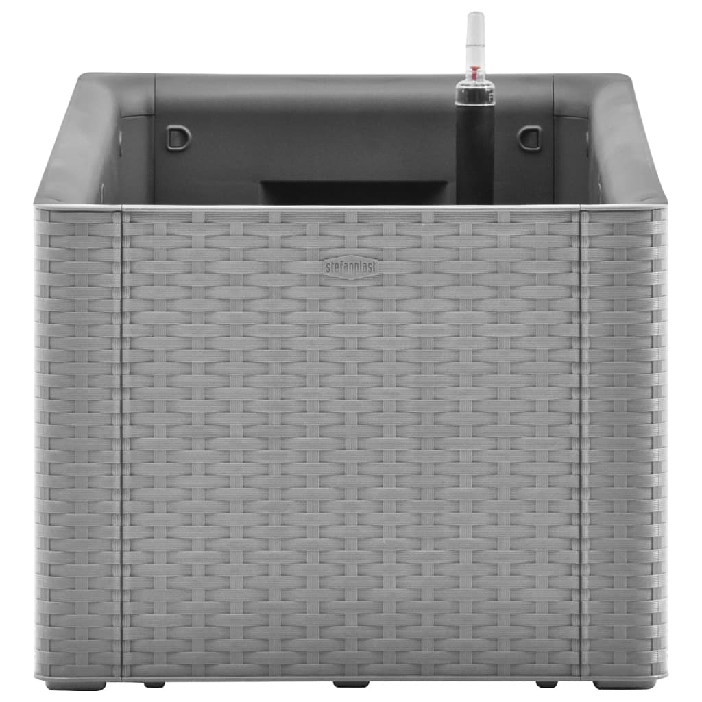 vidaXL Strat înălțat grădină sistem automat udare gri 100x43x33 cm