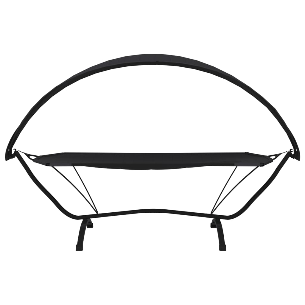 vidaXL Pat de exterior cu baldachin negru oțel & țesătură oxford vidaXL Pat de exterior cu baldachin negru oțel & țesătură oxford