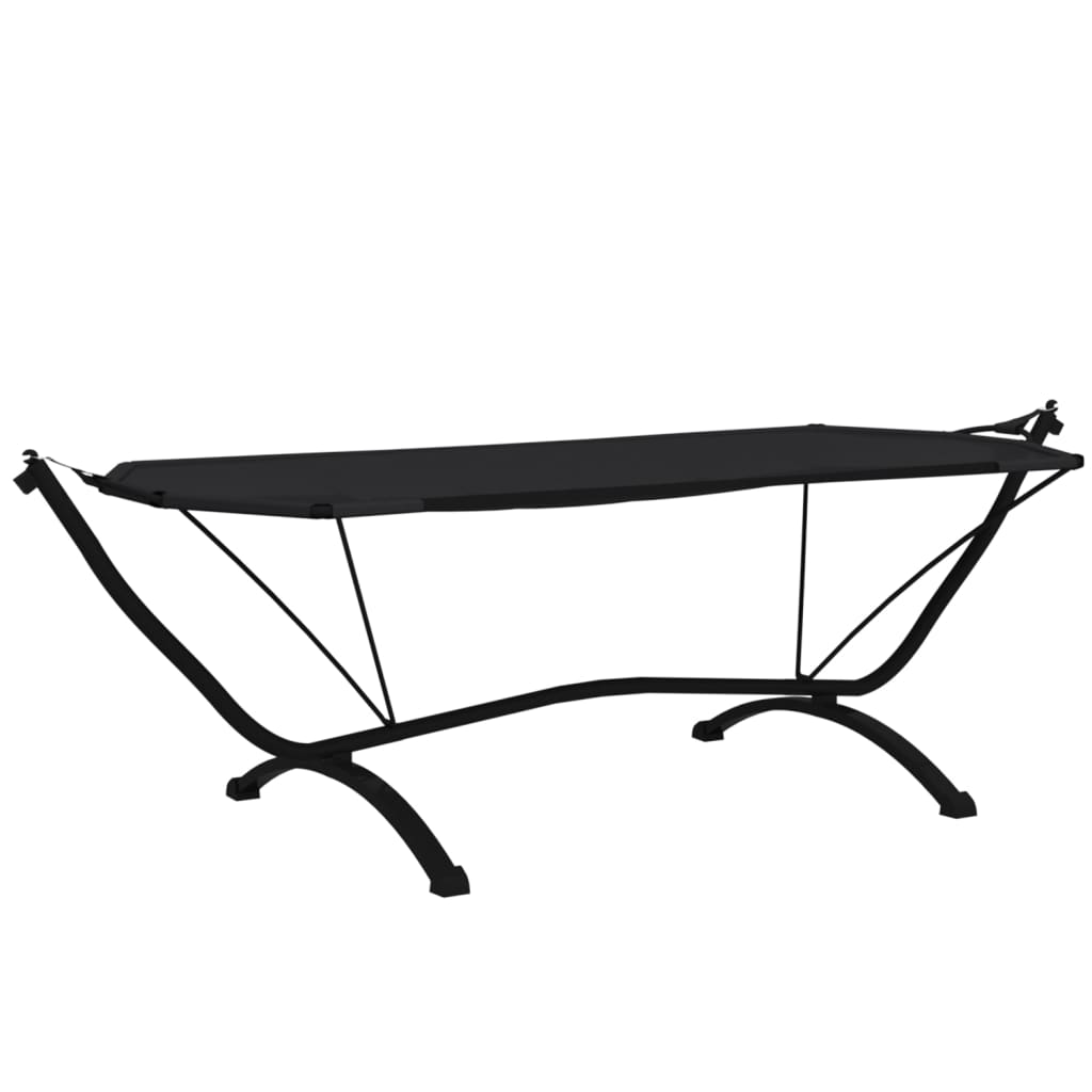 vidaXL Pat de exterior cu baldachin negru oțel & țesătură oxford vidaXL Pat de exterior cu baldachin negru oțel & țesătură oxford