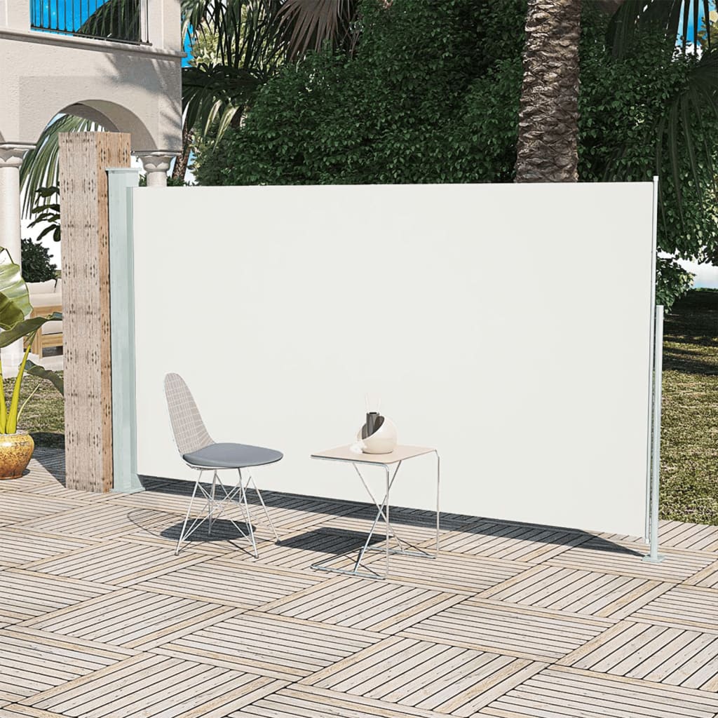 vidaXL Copertină laterală retractabilă de terasă, crem, 160x300 cm vidaXL Copertină laterală retractabilă de terasă, crem, 160x300 cm
