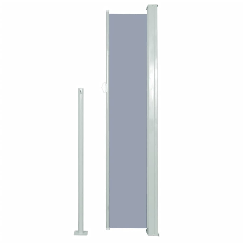 vidaXL Copertină laterală retractabilă de terasă, gri, 160x300 cm vidaXL Copertină laterală retractabilă de terasă, gri, 160x300 cm