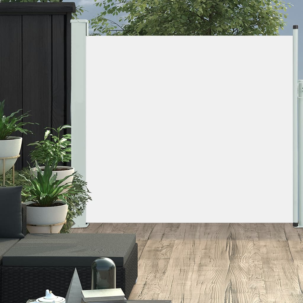 vidaXL Copertină laterală retractabilă de terasă, crem, 170x300 cm vidaXL Copertină laterală retractabilă de terasă, crem, 170x300 cm