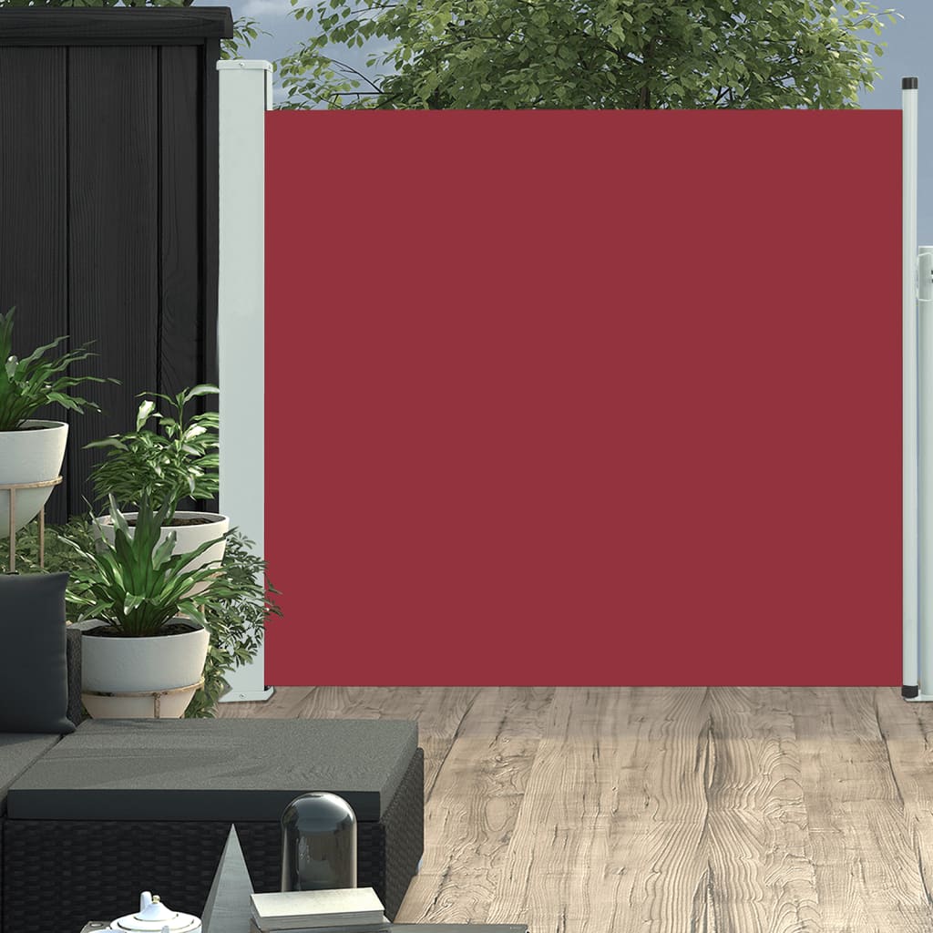 vidaXL Copertină laterală retractabilă de terasă, roșu, 170x300 cm vidaXL Copertină laterală retractabilă de terasă, roșu, 170x300 cm