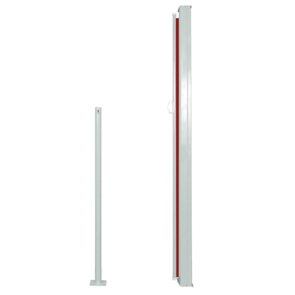 vidaXL Copertină laterală retractabilă de terasă, roșu, 160x500 cm vidaXL Copertină laterală retractabilă de terasă, roșu, 160x500 cm