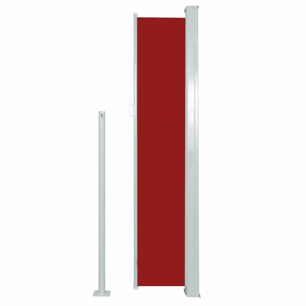 vidaXL Copertină laterală retractabilă de terasă, roșu, 160x500 cm vidaXL Copertină laterală retractabilă de terasă, roșu, 160x500 cm