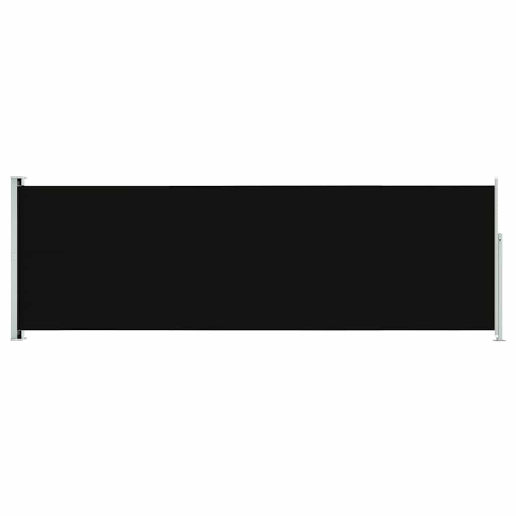 vidaXL Copertină laterală retractabilă de terasă, negru, 200x600 cm vidaXL Copertină laterală retractabilă de terasă, negru, 200x600 cm