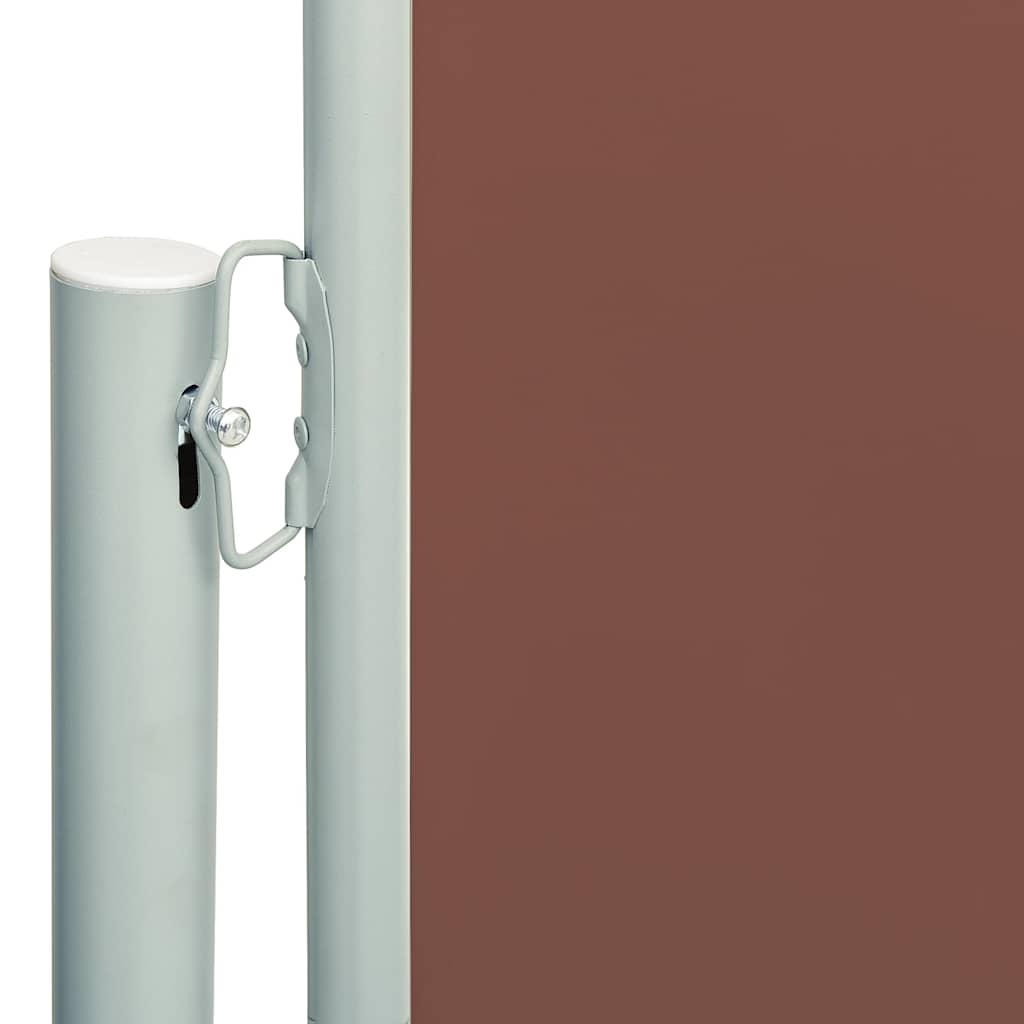 vidaXL Copertină laterală retractabilă de terasă, maro, 200x600 cm vidaXL Copertină laterală retractabilă de terasă, maro, 200x600 cm