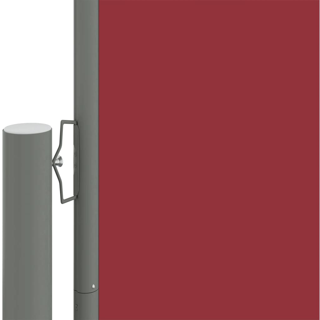 vidaXL Copertină laterală retractabilă, roșu, 140 x 1000 cm
