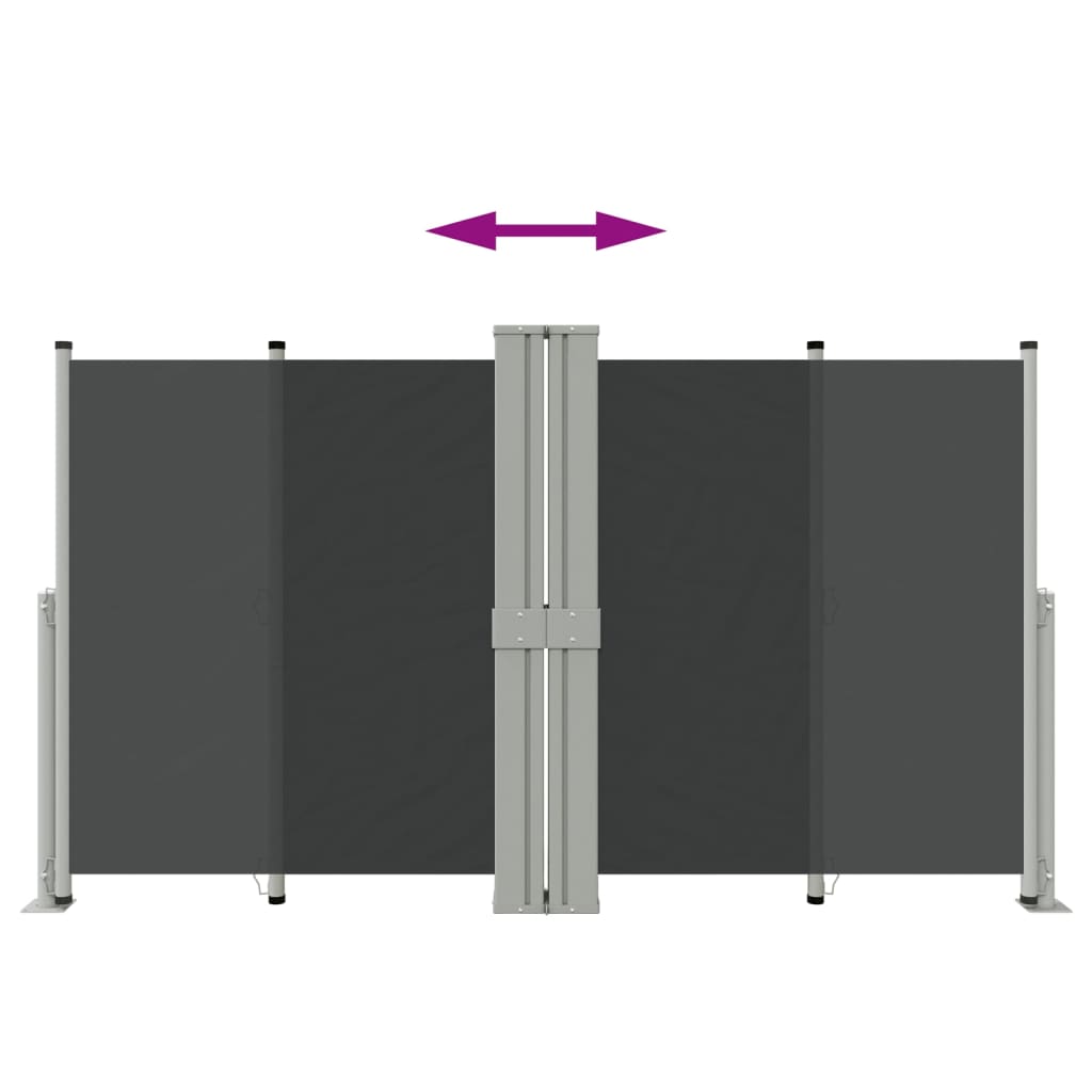 vidaXL Copertina laterală retractabilă, negru, 140x1200 cm
