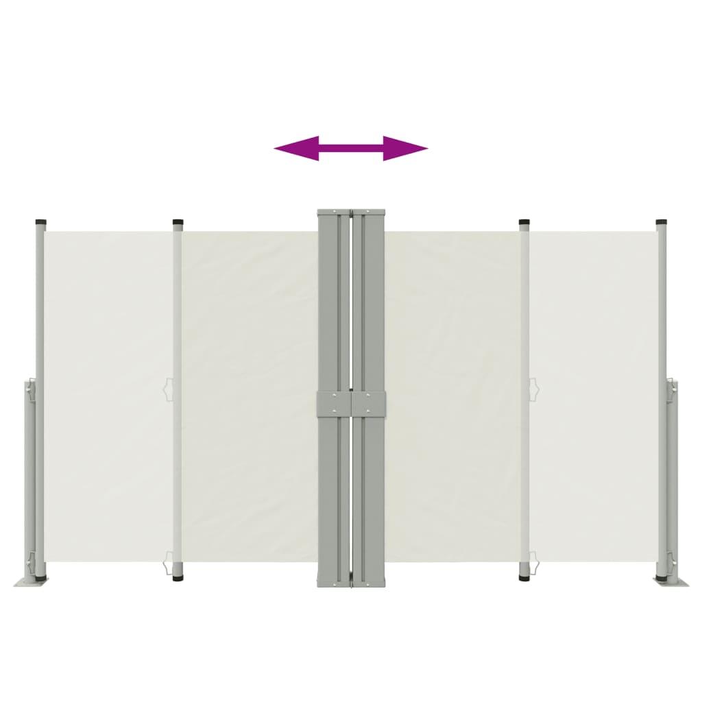 vidaXL Copertină laterală retractabilă, crem, 140x1200 cm vidaXL Copertină laterală retractabilă, crem, 140x1200 cm