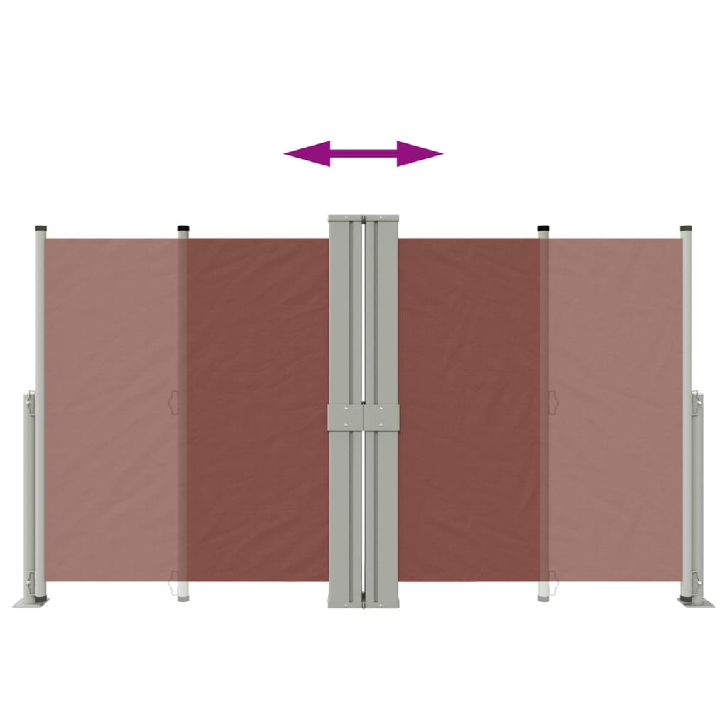 vidaXL Copertină laterală retractabilă, maro, 140x1200 cm vidaXL Copertină laterală retractabilă, maro, 140x1200 cm