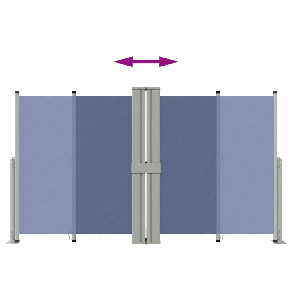 vidaXL Copertina laterală retractabilă, albastru, 140x1200 cm
