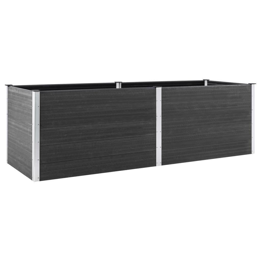 vidaXL Strat înălțat de grădină, gri, 200x50x91 cm, WPC vidaXL Strat înălțat de grădină, gri, 200x50x91 cm, WPC