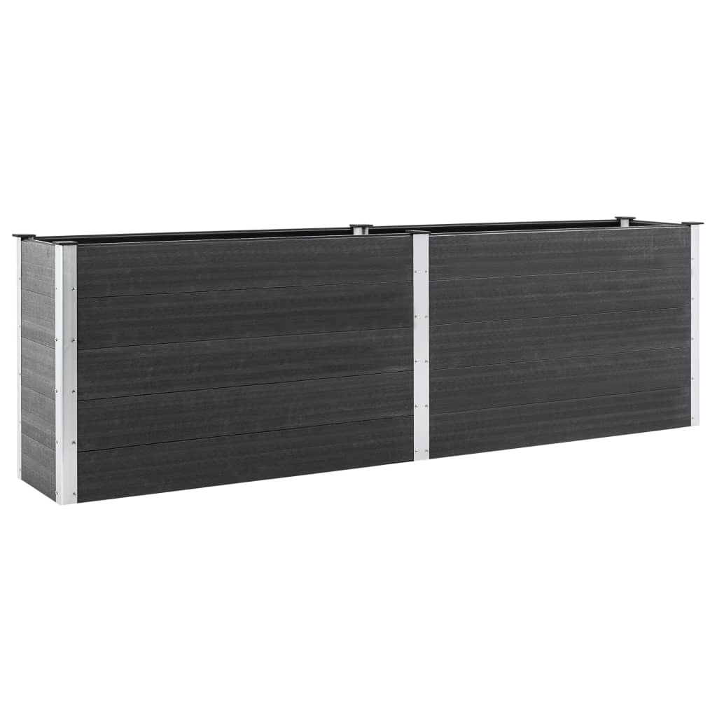 vidaXL Strat înălțat de grădină, gri, 200x100x91 cm, WPC vidaXL Strat înălțat de grădină, gri, 200x100x91 cm, WPC