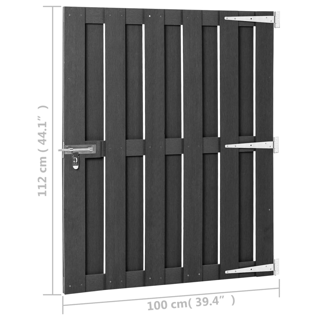 vidaXL Poartă de grădină, gri, 100x112 cm, WPC vidaXL Poartă de grădină, gri, 100x112 cm, WPC