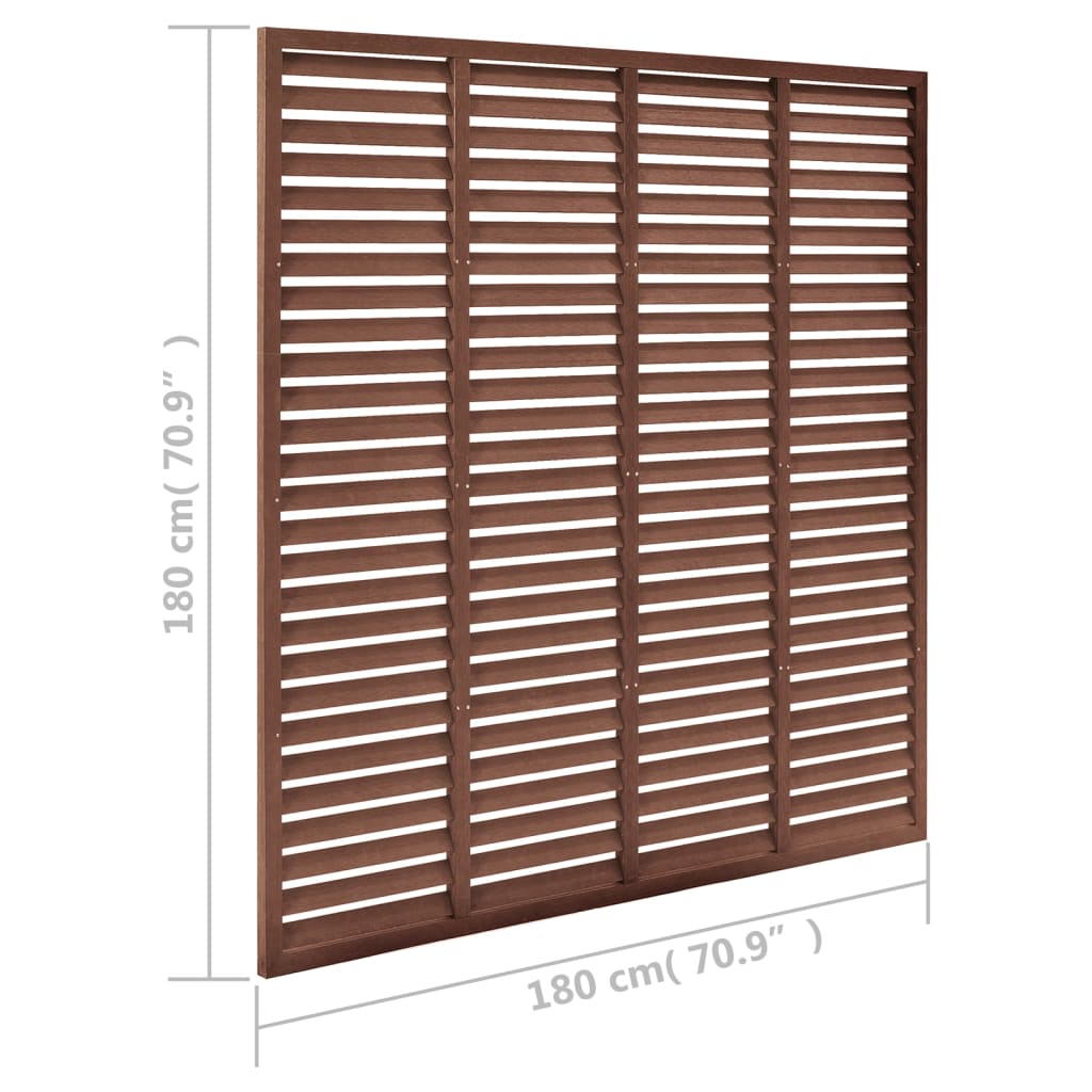 vidaXL Gard tip oblon, maro, 180x180 cm, WPC